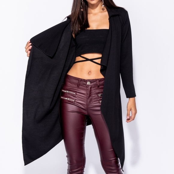 LAST 1! NWT Long Line Waterfall Coat Duster Jacket - Picture 2 of 8